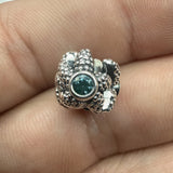 Authentic Pandora Sterling Silver Sea Star Sparkling Blue Starfish Charm Charms