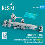 Reskit RSF72-0097 1:72 US Navy Red jerseys with AERO 21A MHU-191A/M Model