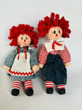 Vintage Raggedy Ann & Andy Small Display Wooden 6'' Dolls Figurine 1999 Model