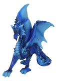 Ancient Guardian Blue Water Elemental Ice Frozen Azure Dragon Prowling Figurine Model
