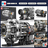 Aircraft Engine Building Kit - Mini Transmission Model Toy, DIY STEM Project for Model