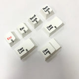 Black/ White ESC Capslock Windowed keycap Dyesubs Cherry Profile Set Model