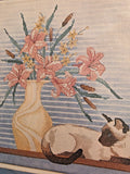 1986 Something Special 50240 Siamese Art Deco Picture Counted Cross Stitch Kit Model