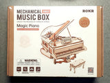 ROKR Magic Piano Music Box 3D Wooden Puzzle Mechanical Model Decor NEW SEALED Model