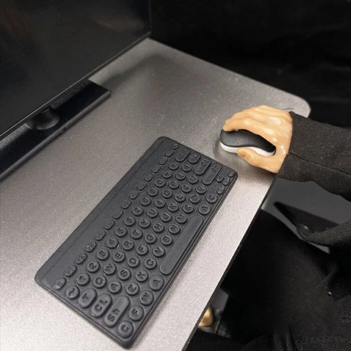1/6 Scale Mini Plastic Mouse and Keyboard Models for 12''Action Figure Model
