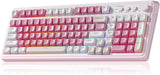 99 Key Keyboard, Wireless Pink Gaming Keyboard Creamy with Number Pad Model