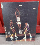 Vintage 70s NBA Kareem Abdul Jabbar ~ Wilt Chamberlain ~ McAdoo Card Photo Board Model