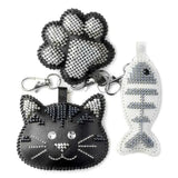 DIY Faux Leather Bead Embroidery Kit ?C ??Bag Charm Cat Happiness?? unique gift Model