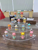 Small Clear Acrylic Display Riser, 4 Tier Desktop Display Stand for Mini Model
