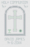1st Holy Communion Boy Cross Stitch Card Kit or Pattern - by Florashell Model