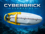 CyberBrick RC Submarine Kit Magnetic Drive, Steering Fins, DIY Unassembled Model Model