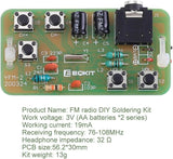 2 Sets FM Radio Module Receiver DIY Kit 76MHZ-108MHZ for Soldering Practice Model
