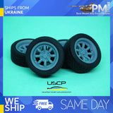 USCP 24P181t 1/24 Resin wheels 13 inch + Tires JBW SUPERLIGHT 2 Mini Cooper Model