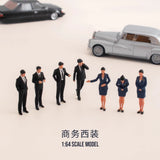 1:64 Diorama Business Figure Model Car Showroom Model Garage Scene Props Display Model
