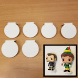 6 Pack White Small no Nail Adhesive Wall Display shelf for figurine Funko Pops! Model