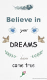 Luca-S counted Cross Stitch kit "Slogan Dreams", 34,5x20,5cm, DIY Model