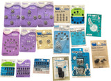 Mixed Lot Of 17 Snaps, Hooks, Eyes & Loops, Bra Slide Closures, Buckles Model