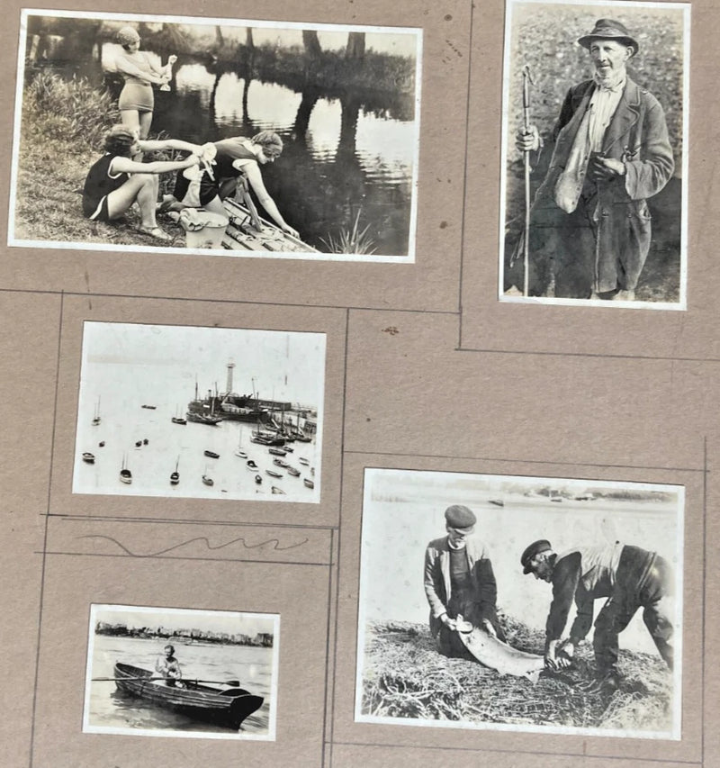 Vintage 1920s Photo Specimen Sample Board Taylors Eastbourne Brighton Fishing Model