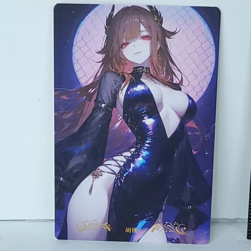 Walnut Moonlight Premium Waifu Card Anime Girl Wall Art Oversized Board A5 Model