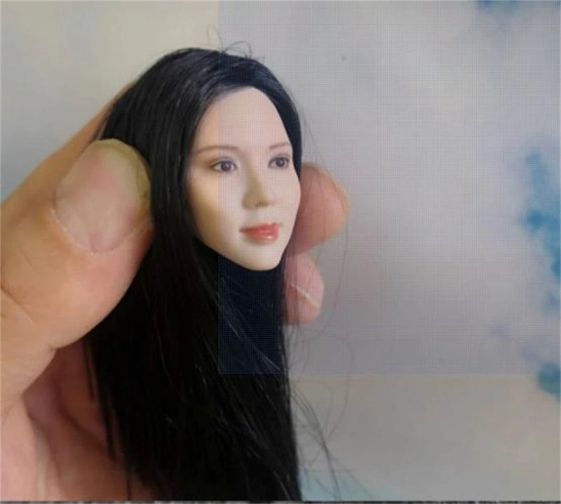 1/6scale head Sculpt  Long hair expression Cute girl  F 12" Soldier Figure Model Model