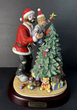 Emmett Kelly Jr Spirit of Christmas XI Limited Edition Figurine w/ Wood Base Model
