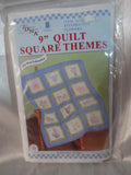 JDNA 9" Quilt Square Themes Flower Pattern #535 Item 737 9" Quilt Squares NIP Model
