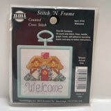 Counted Cross Stitch Kit 3745 Welcome Stitch N Frame NMI NeedleMagic NOS Home Model