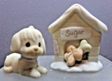 ENESCO PRECIOUS MOMENTS SUGAR & HER DOGHOUSE FIGURINE 2 PIECE SET Model