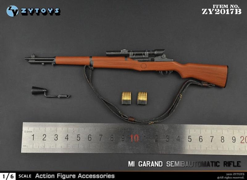 ZY2017B 1/6 Scale WWII M1 Garand Sniper Rifle Plastic Model  For 12'' Figures Model