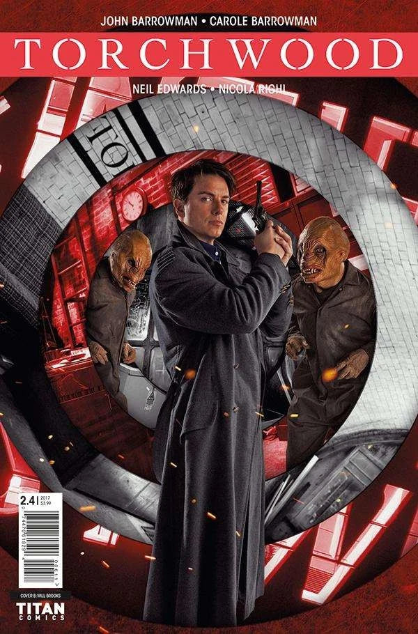 Torchwood #2.4B VF; Titan | John Barrowman Photo Cover - w/Bag+Board Model