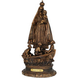 Caridad del Cobre Color Bronce 12 Inch Resin Statue | Our Lady of Charity Model