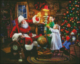 Needlework Crafts Full Embroidery DIY Counted Cross Stitch Kit - Santa's Magic Model