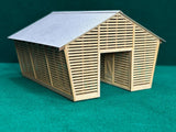 S Scale 1/64 Corn Crib Kit Laser Cut Farm Building Granary Storage Laser Board Model