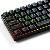 XVX Black Shine Through Keycaps, Doubleshot PBT Keycap Set Cherry Profile, 142 K Model
