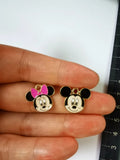 Lot 40 PCS cartoon mickey minnie  Enamel Charms Metal Pendants DIY Jewelry Charms