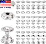200 Pack Stainless Steel Snap Fastener Kit, 15Mm Heavy Duty Button Press Stud Model