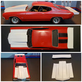 Resin Rear Spoiler & Outlaw Hood Combo for '70 Chevelle AMT. Model