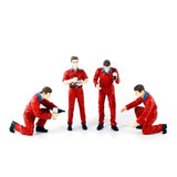 1/18 4Pcs Diorama Car Mechanic Repairman Work Scene Miniature Figure Model Doll Model