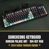 Korean Dancheong Mechanical Keyboard Black 104-Key Wired LED RGB Red Switch PBT Model