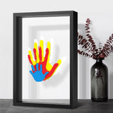 Family Handprint Kit for 4, Hand Print Keepsake Frame DIY Craft Gift Model