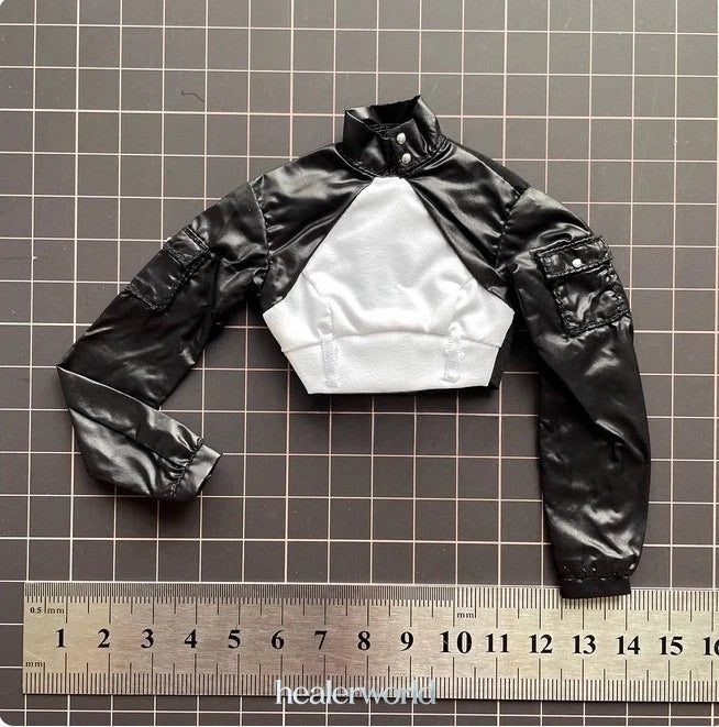 1/6 Female PU Leather Coat Clothes Fit for 12" Action Figure  Model Model