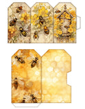 Yellow Bee Junk Journal Scrapbook 12 Pg Kit 91 Elements Collage Supply Ephemera Model