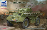 Bronco CB35115 1/35  Staghound MK.I Armored Car w/12 Feet Assault Bridge Model