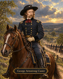 George Armstrong Custer on Horseback with a Red Necktie Art/710055398 Model