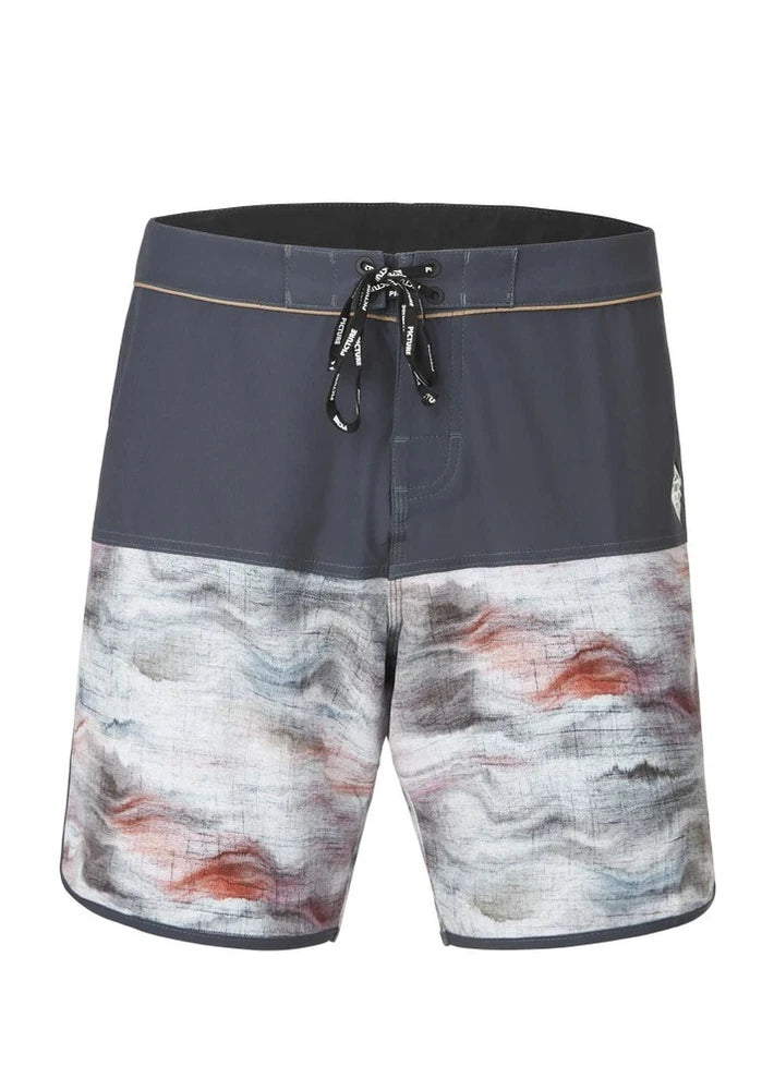 Mens Swimming Board Shorts Picture Andy Heritage 17" Surf Quick Dry Grey Model