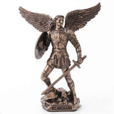 Veronese Design 4.2" Archangel Saint Michael Figurine, Painted Bronze Finish Model