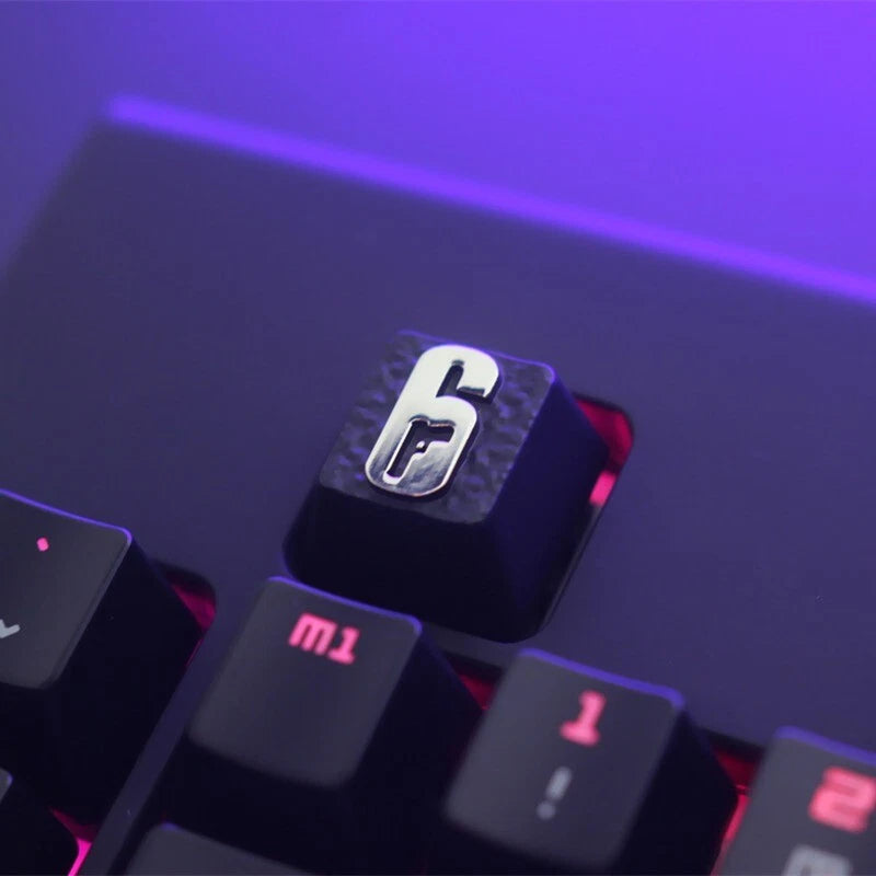 Rainbow 6 Game Theme Keycap Zinc Alloy Keycap For Cherry MX Mechanical Keyboard Model