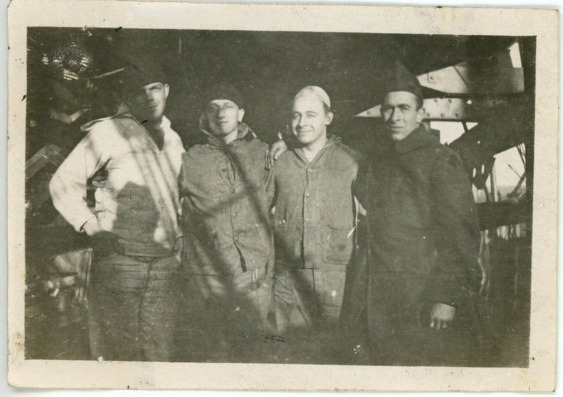 1919 WWI PHOTO  France 4 Soldiers on Board USS Bridgeport Correll Lorbecki Model
