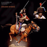 1/18 90mm resin figure model Napoleonic elite cavalry double headed unassembled Model