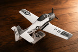 Gray T-28 Trojan Navy Kit Card 3D Printed Aircraft Model Kit | Snap Fit Desk Dis Model
